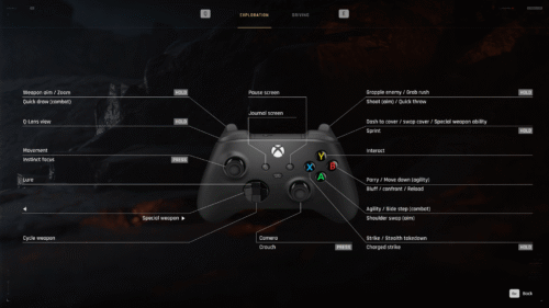 Controls Map screenshot of 007 First Light video game interface.
