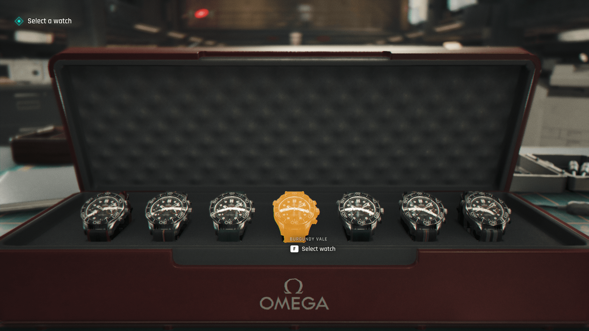 Inventory screenshot of 007 First Light video game interface.
