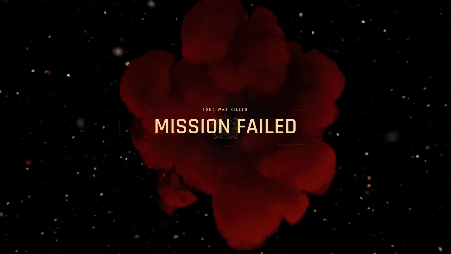 Mission Failed screenshot of 007 First Light video game interface.