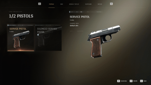 Weapons screenshot of 007 First Light video game interface.
