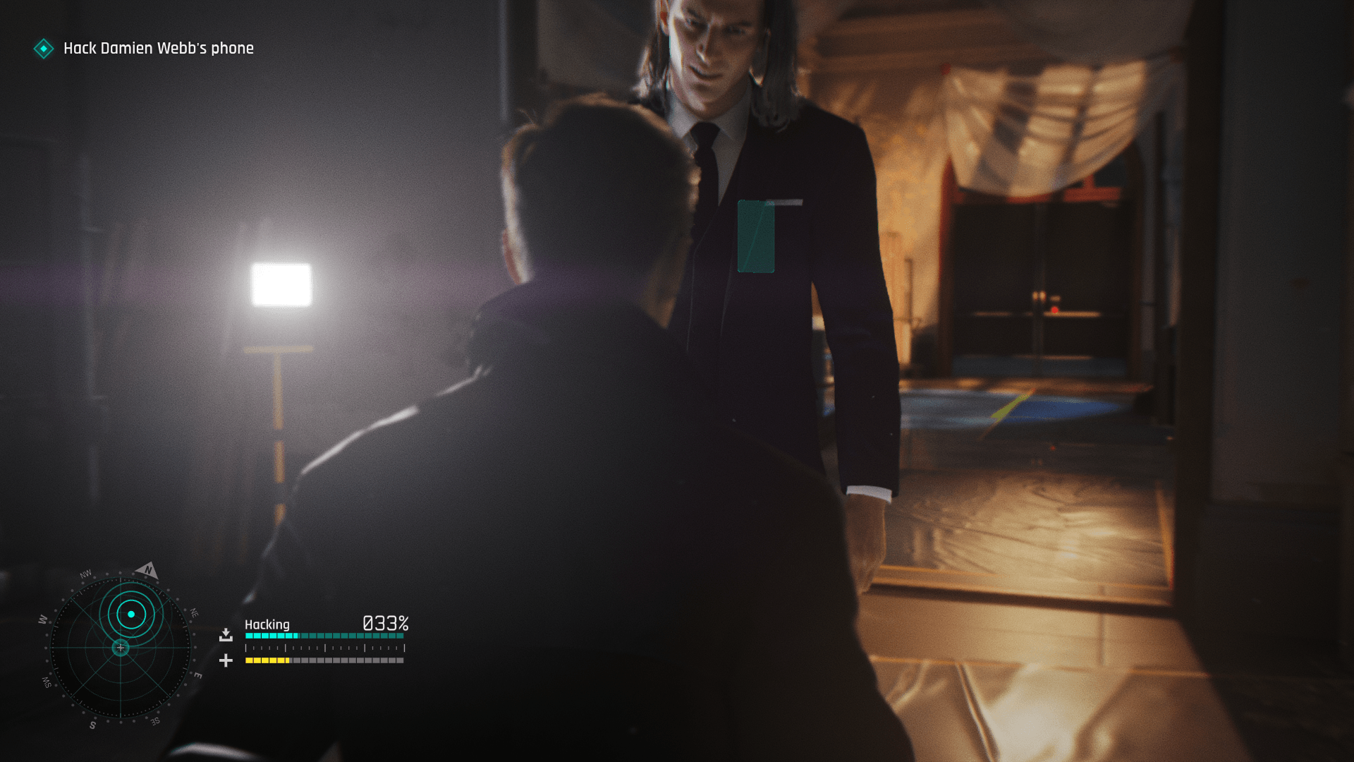 HUD screenshot of 007 First Light video game interface.