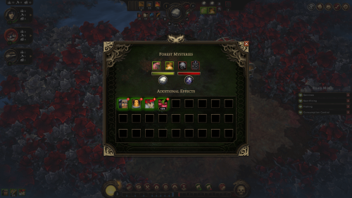 Status Effects screenshot of Against the Storm video game interface.
