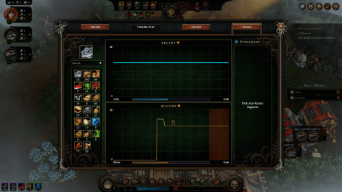 Trends screenshot of Against the Storm video game interface.