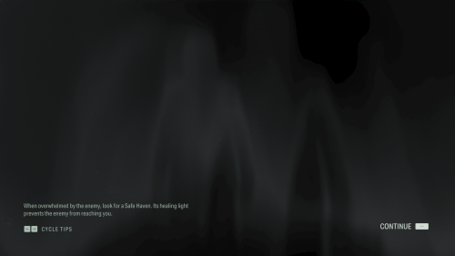 Loading screenshot of Alan Wake II video game interface.