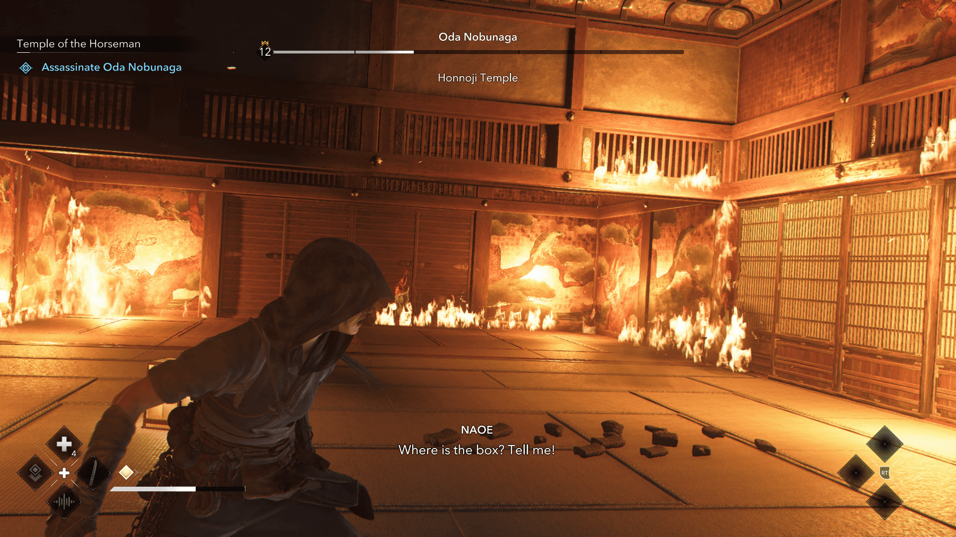 Boss screenshot of Assassin’s Creed Shadows video game interface.
