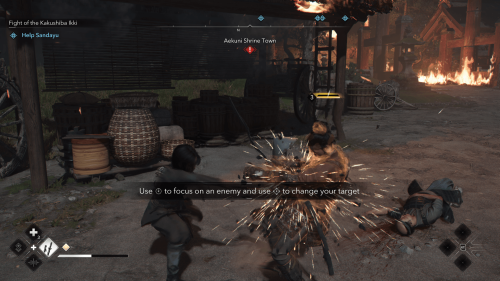 Hint screenshot of Assassin’s Creed Shadows video game interface.