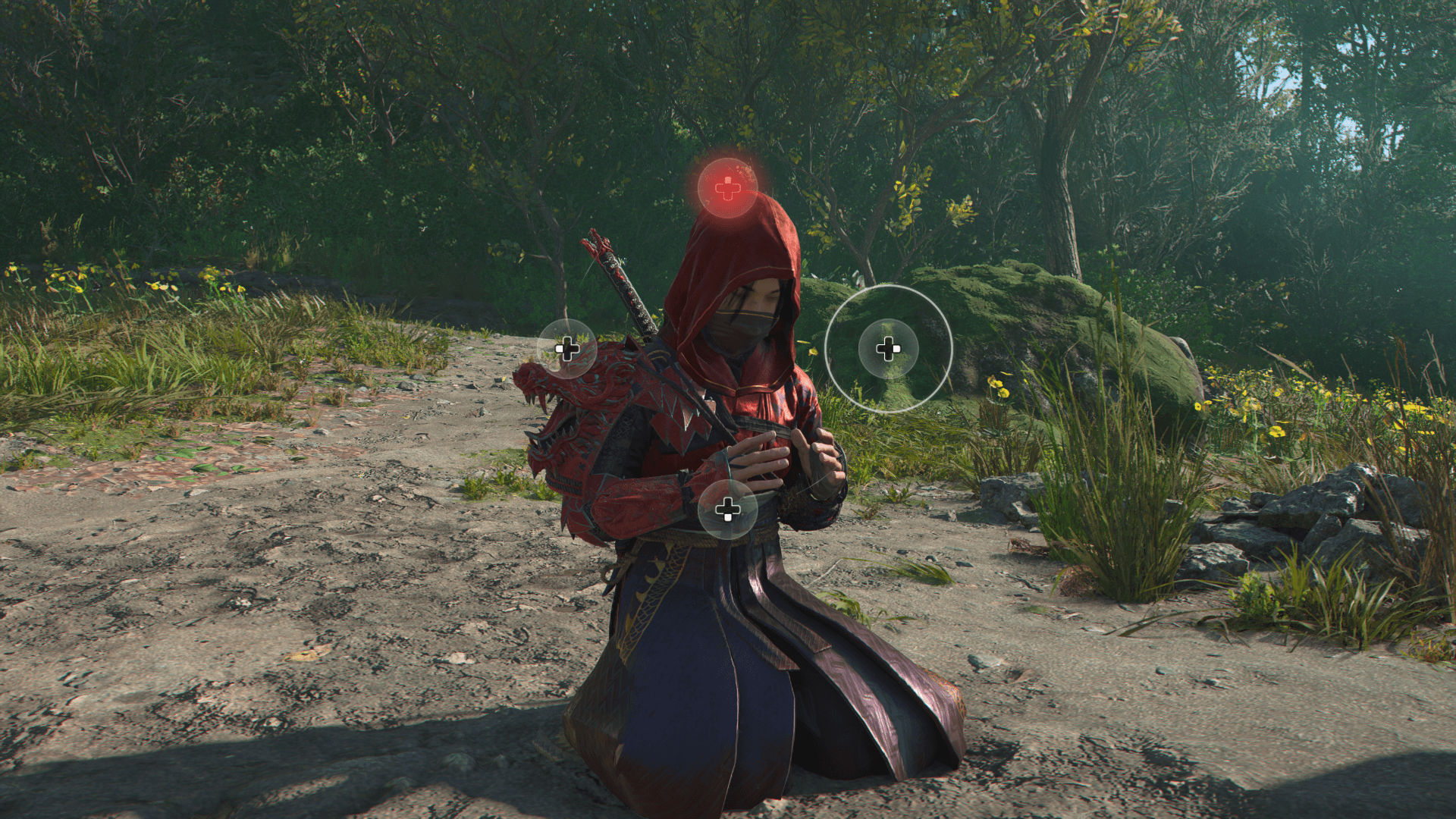Meditation screenshot of Assassin’s Creed Shadows video game interface.