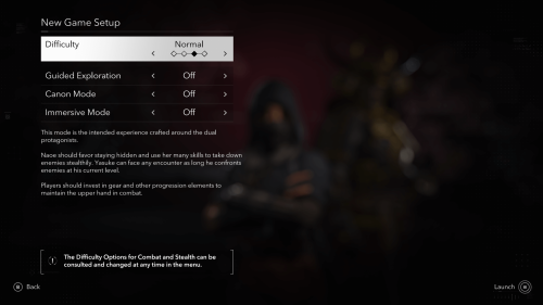 New Game screenshot of Assassin’s Creed Shadows video game interface.