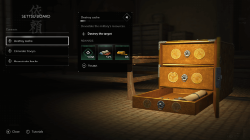 Quest screenshot of Assassin’s Creed Shadows video game interface.