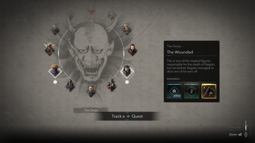 Quest screenshot of Assassin’s Creed Shadows video game interface.