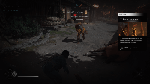 Tutorial screenshot of Assassin’s Creed Shadows video game interface.