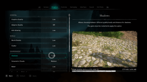 Graphics screenshot of Assassin’s Creed Valhalla video game interface.