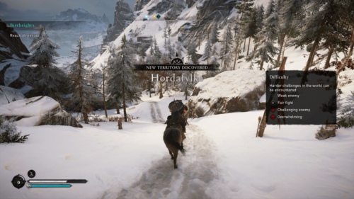 New territory discovered screenshot of Assassin’s Creed Valhalla video game interface.