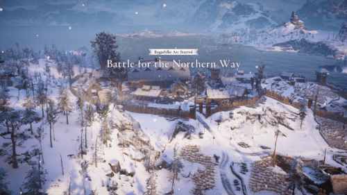 Rygjafylke Arc started screenshot of Assassin’s Creed Valhalla video game interface.