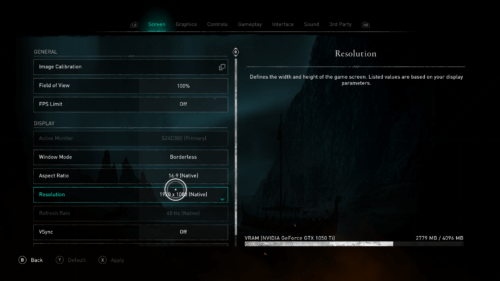 Screen screenshot of Assassin’s Creed Valhalla video game interface.