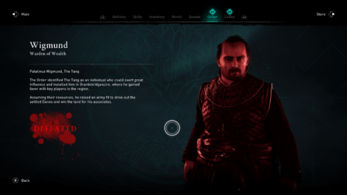Warden of wealth screenshot of Assassin’s Creed Valhalla video game interface.