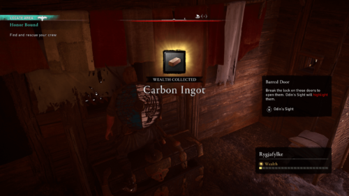 Wealth collected screenshot of Assassin’s Creed Valhalla video game interface.