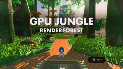 Entering GPU Jungle Level  screenshot of Astro’s Playroom video game interface.