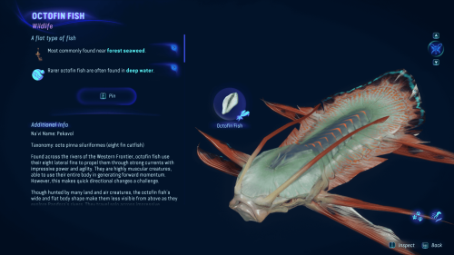 Hunter Guide screenshot of Avatar: Frontiers of Pandora video game interface.