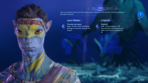 Player Stats screenshot of Avatar: Frontiers of Pandora video game interface.
