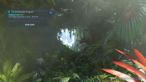 Save Game screenshot of Avatar: Frontiers of Pandora video game interface.