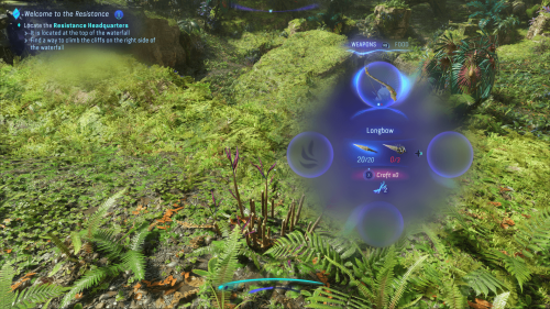 Weapon Wheel screenshot of Avatar: Frontiers of Pandora video game interface.