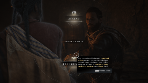 Oath screenshot of Banishers: Ghosts of New Eden video game interface.