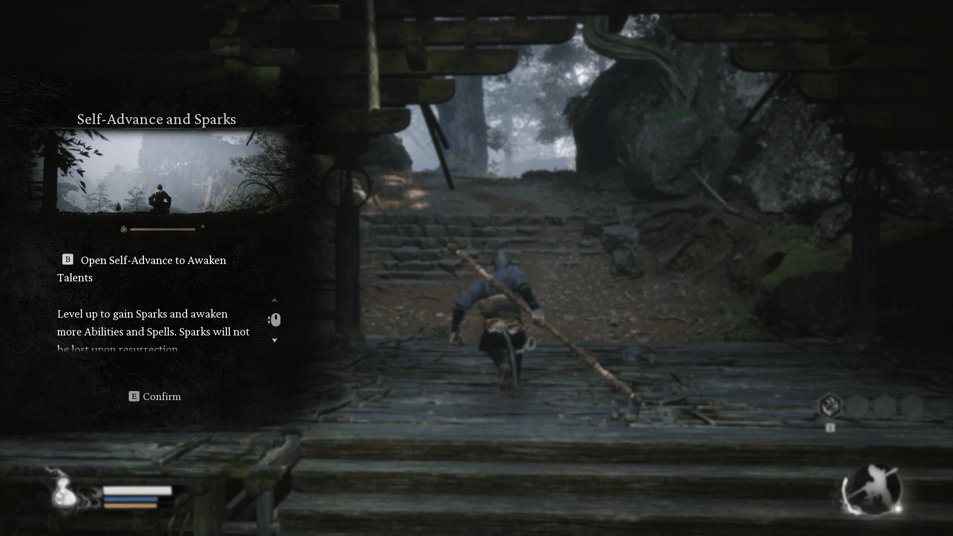 Hint screenshot of Black Myth: Wukong video game interface.