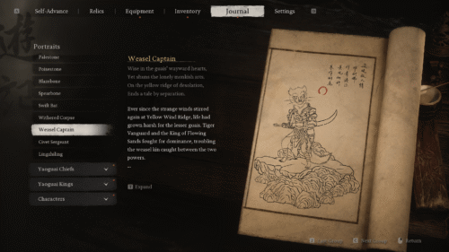 Codex screenshot of Black Myth: Wukong video game interface.