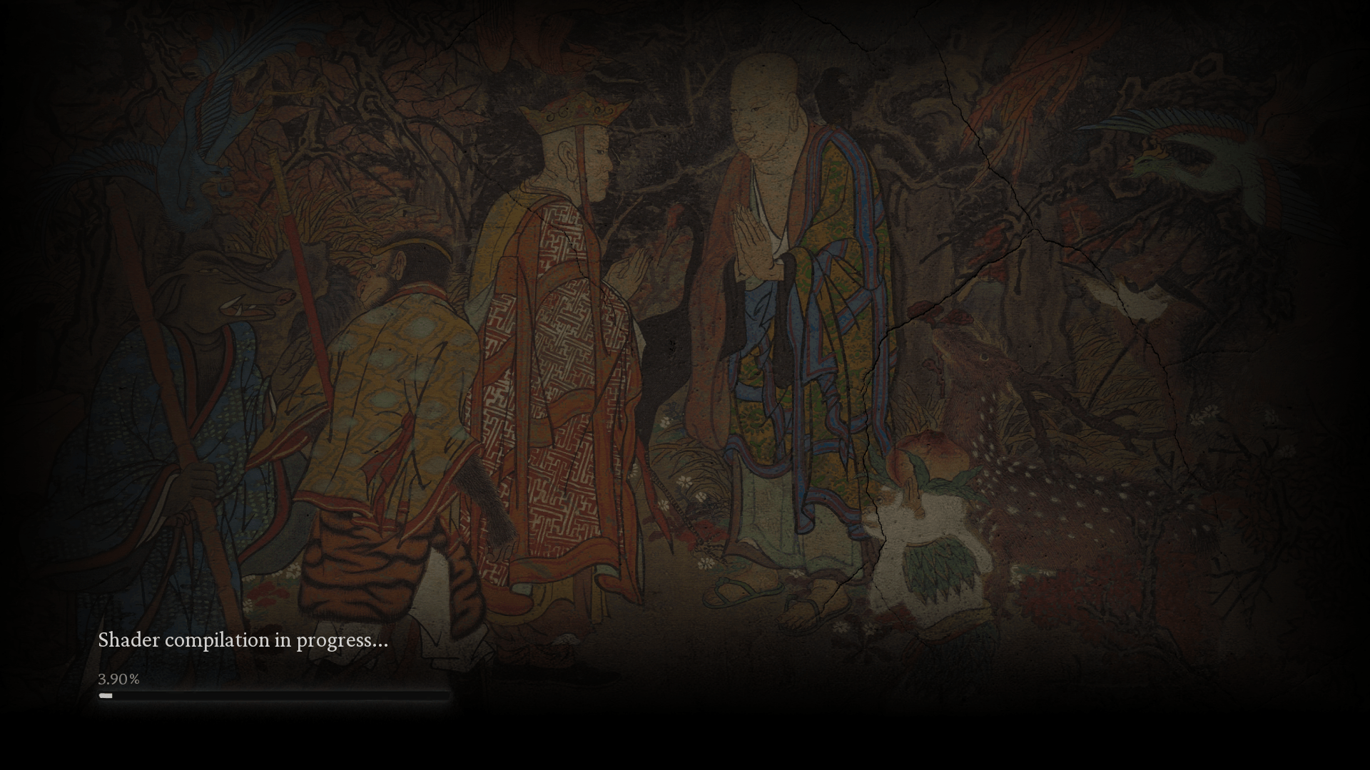 Shader Compilation screenshot of Black Myth: Wukong video game interface.