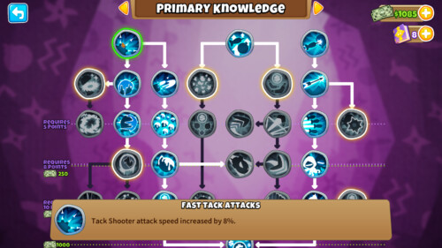 Skill description screenshot of Bloons TD 6 video game interface.