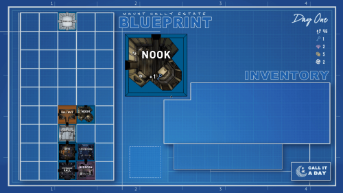Blueprint screenshot of Blue Prince video game interface.
