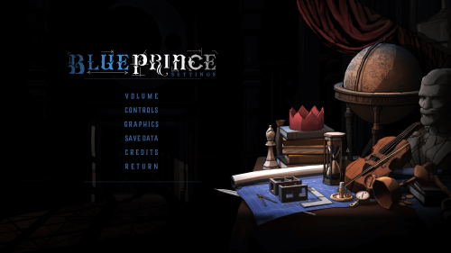 Settings screenshot of Blue Prince video game interface.