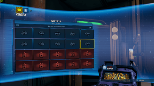 Inventory screenshot of Borderlands 3 video game interface.