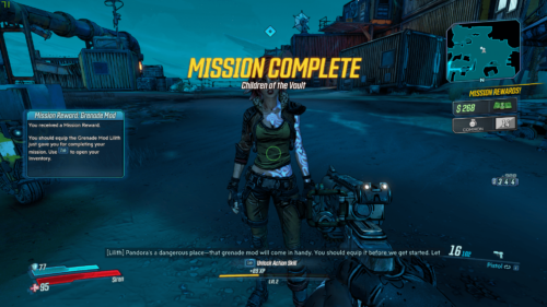 Quest screenshot of Borderlands 3 video game interface.