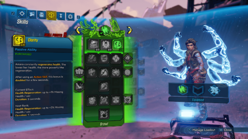Skill Tree screenshot of Borderlands 3 video game interface.
