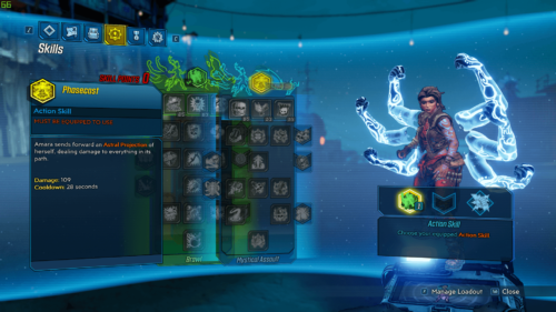 Skill Tree screenshot of Borderlands 3 video game interface.
