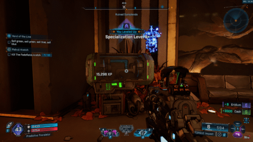 HUD screenshot of Borderlands 4 video game interface.
