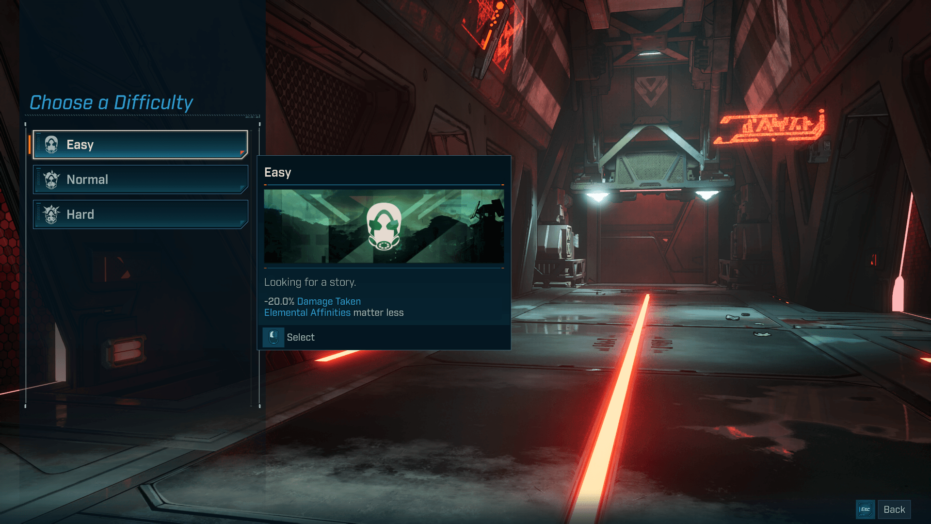 Difficulty Selection screenshot of Borderlands 4 video game interface.