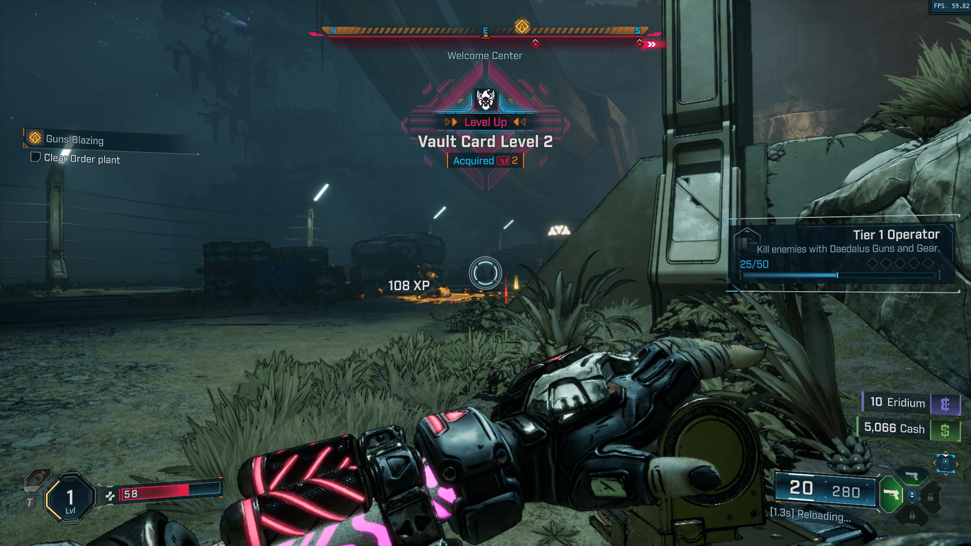 HUD screenshot of Borderlands 4 video game interface.