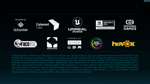 Logo screenshot of Borderlands 4 video game interface.