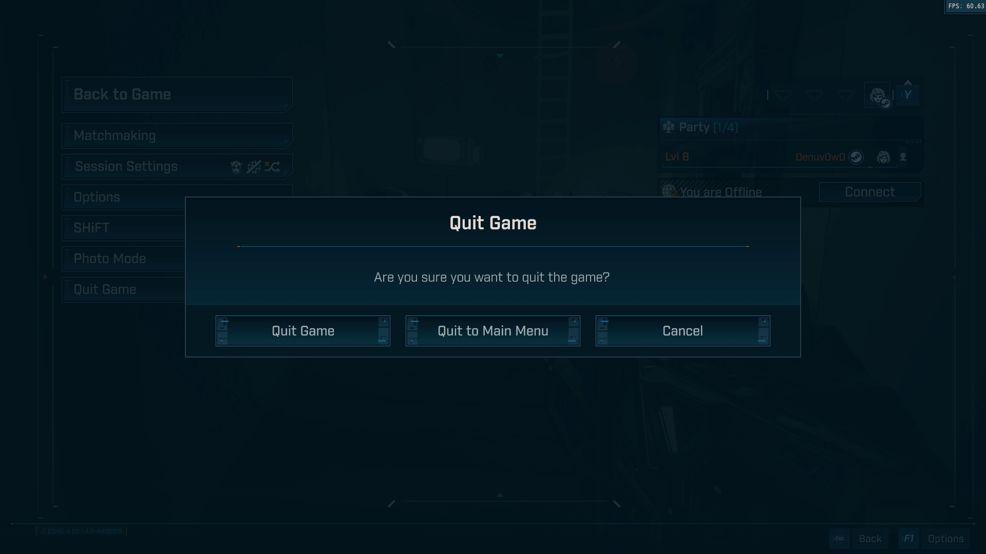 Confirmation screenshot of Borderlands 4 video game interface.
