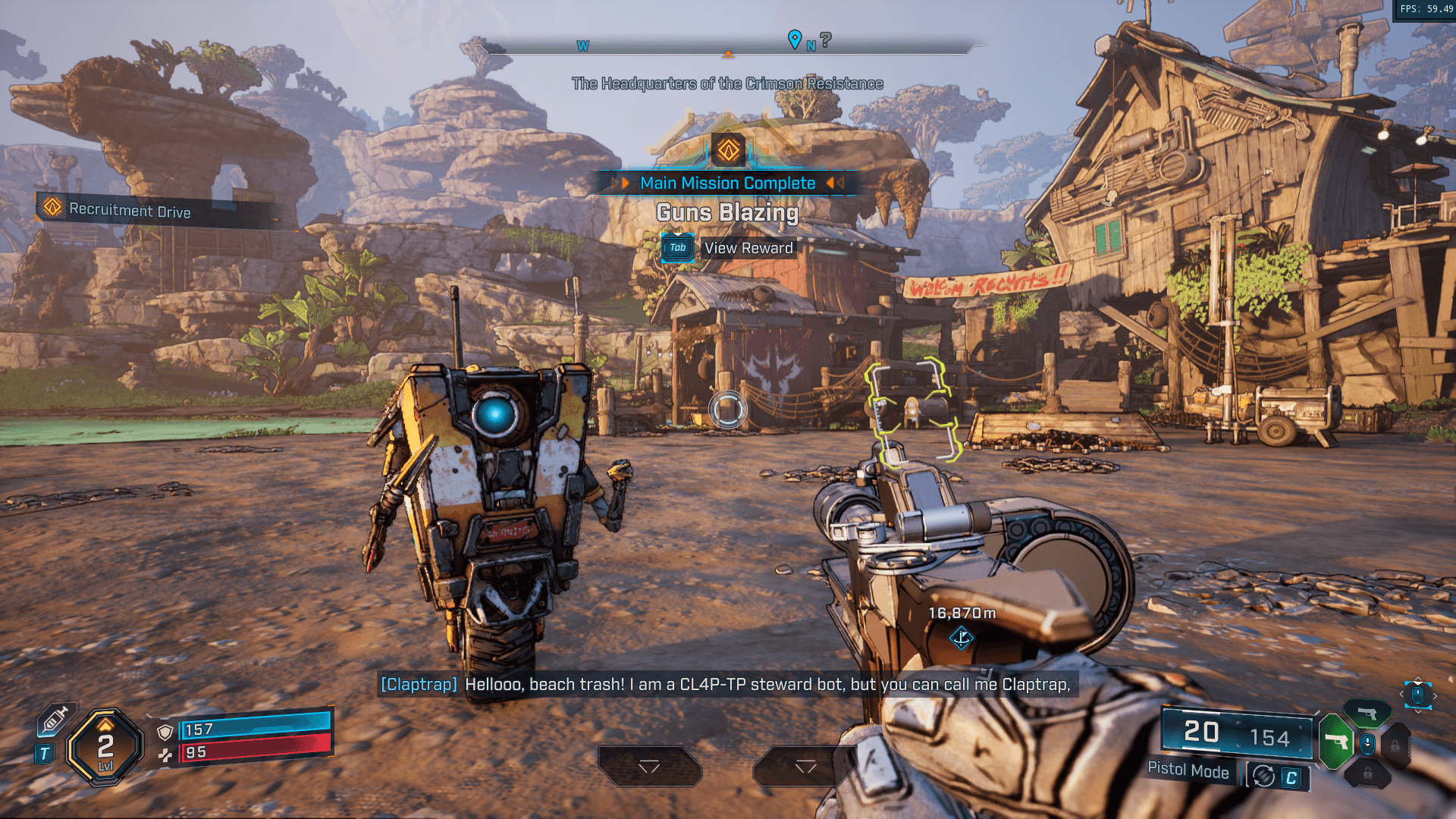 HUD screenshot of Borderlands 4 video game interface.