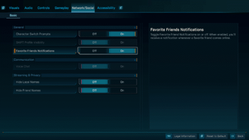 Network/Social screenshot of Borderlands 4 video game interface.