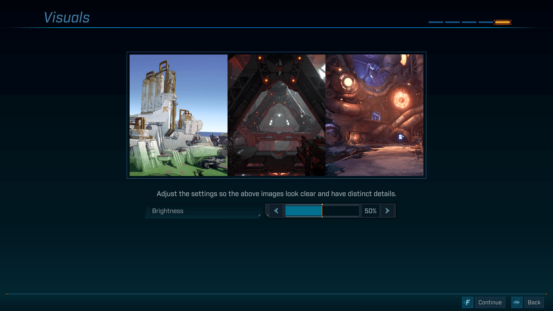 Visuals screenshot of Borderlands 4 video game interface.