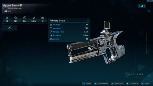 Weapon screenshot of Borderlands 4 video game interface.