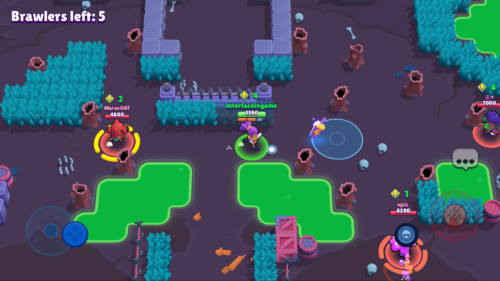 Brawlers left screenshot of Brawl Stars video game interface.