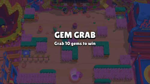 Gem Grab screenshot of Brawl Stars video game interface.