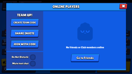 Online players screenshot of Brawl Stars video game interface.