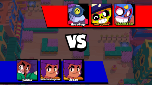 Versus screenshot of Brawl Stars video game interface.